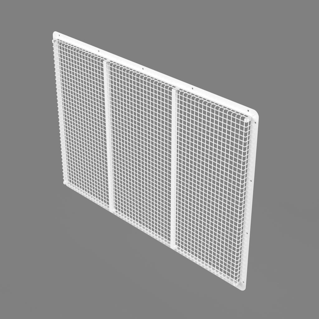 Return air vent protection cover angled view