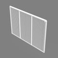 Return air vent protection cover angled view