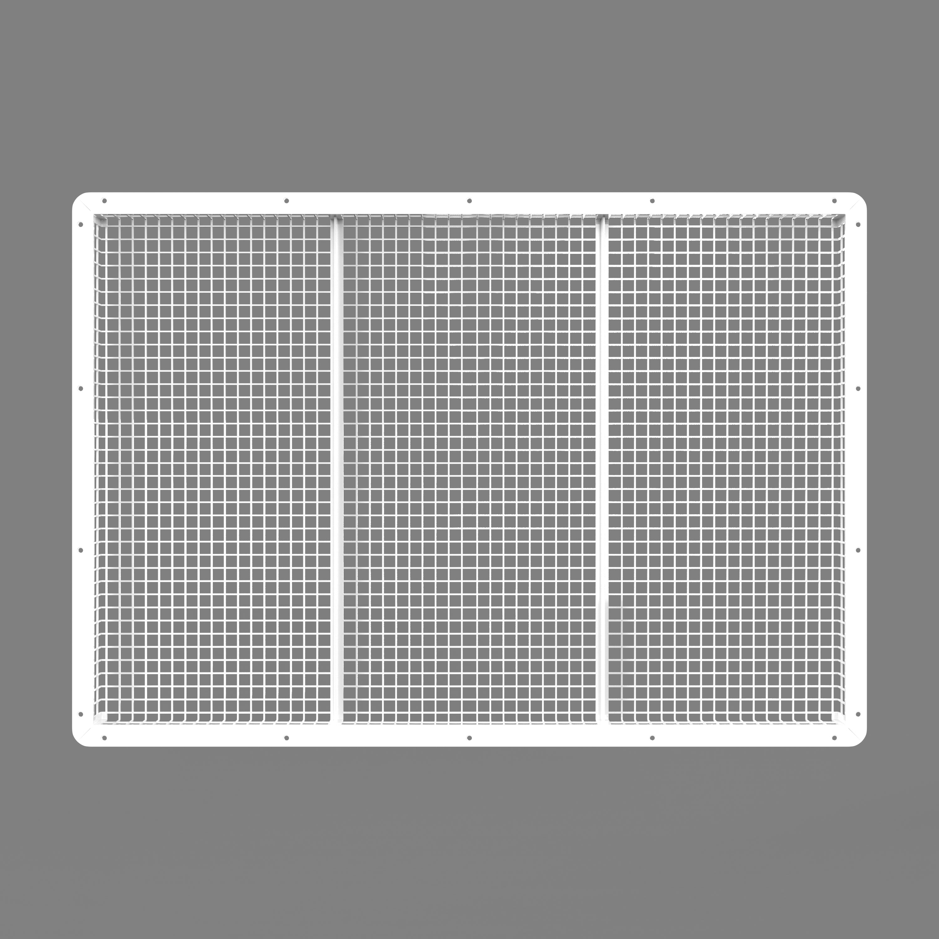 Return air vent protection cover underside view