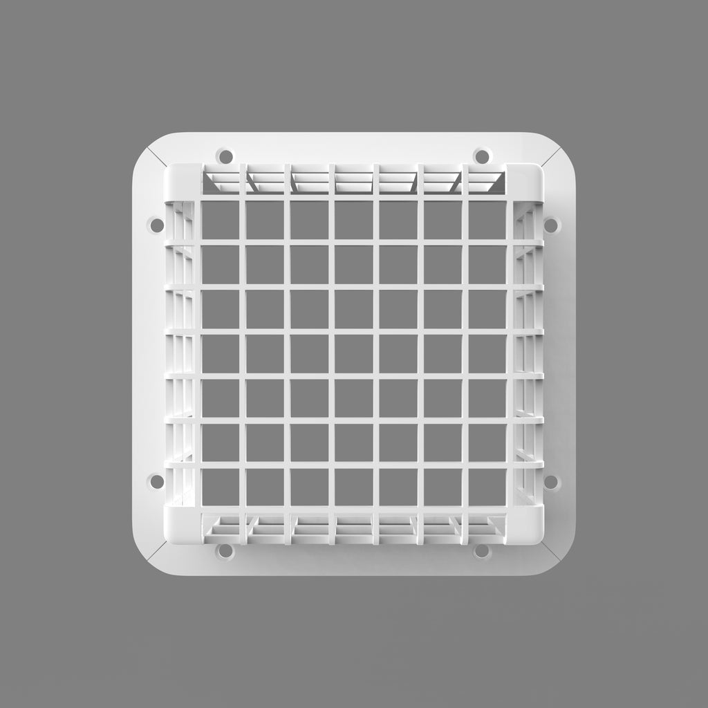 Smoke alarm protection cover front view