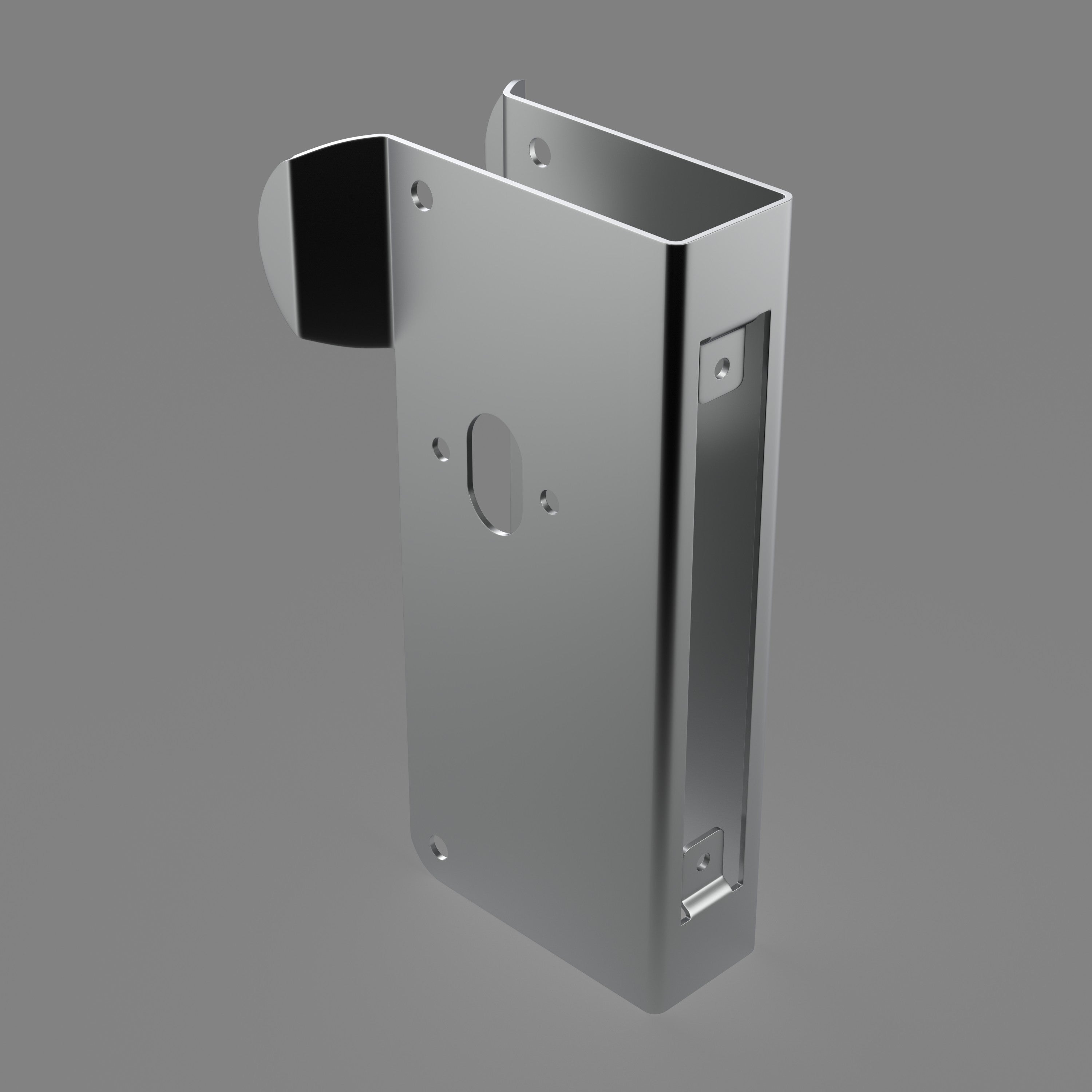 Robust stainless steel door wrap side profile view