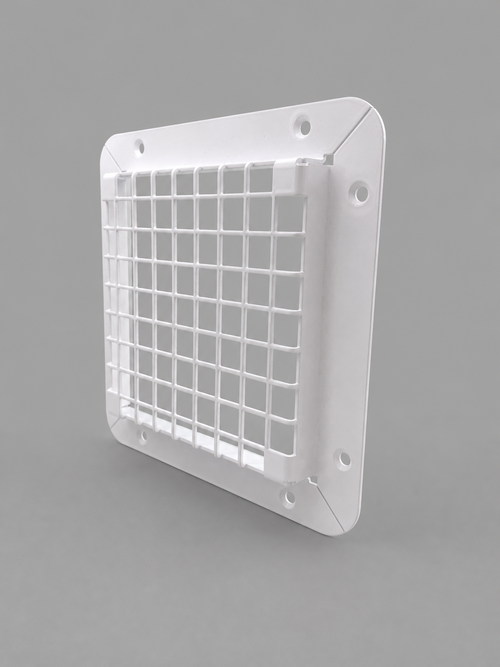 Down light protection cover side angle view