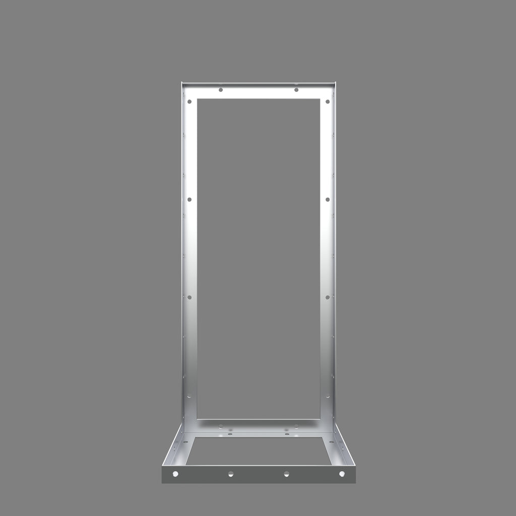 Robust stainless steel basin frame front view
