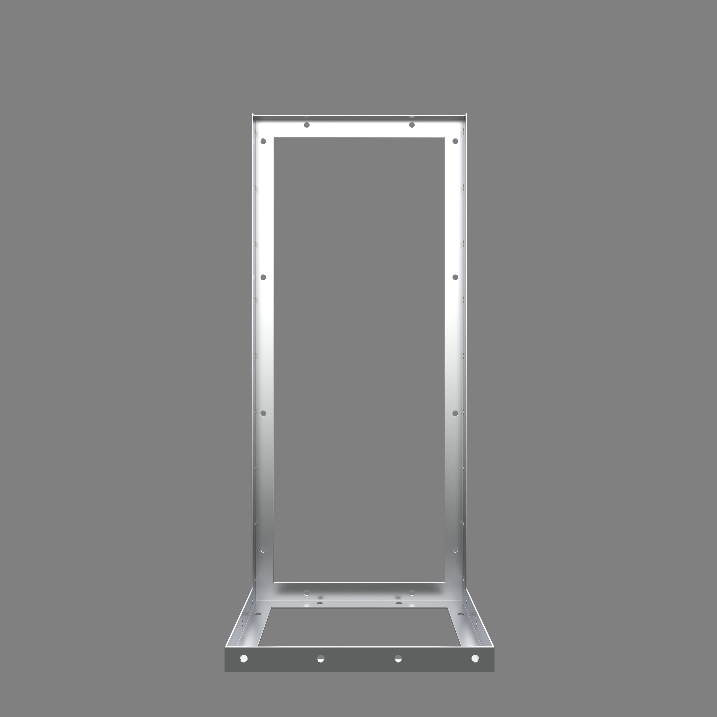 Robust stainless steel basin frame front view