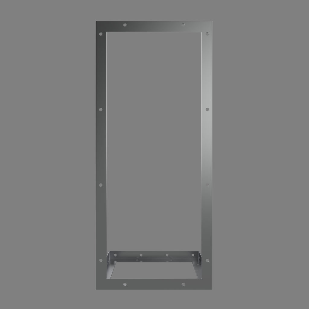 Robust stainless steel basin frame side view