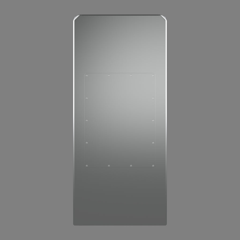 Robust stainless steel basin complete front view