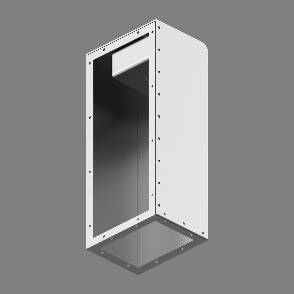 Robust stainless steel basin vanity bowl angled view