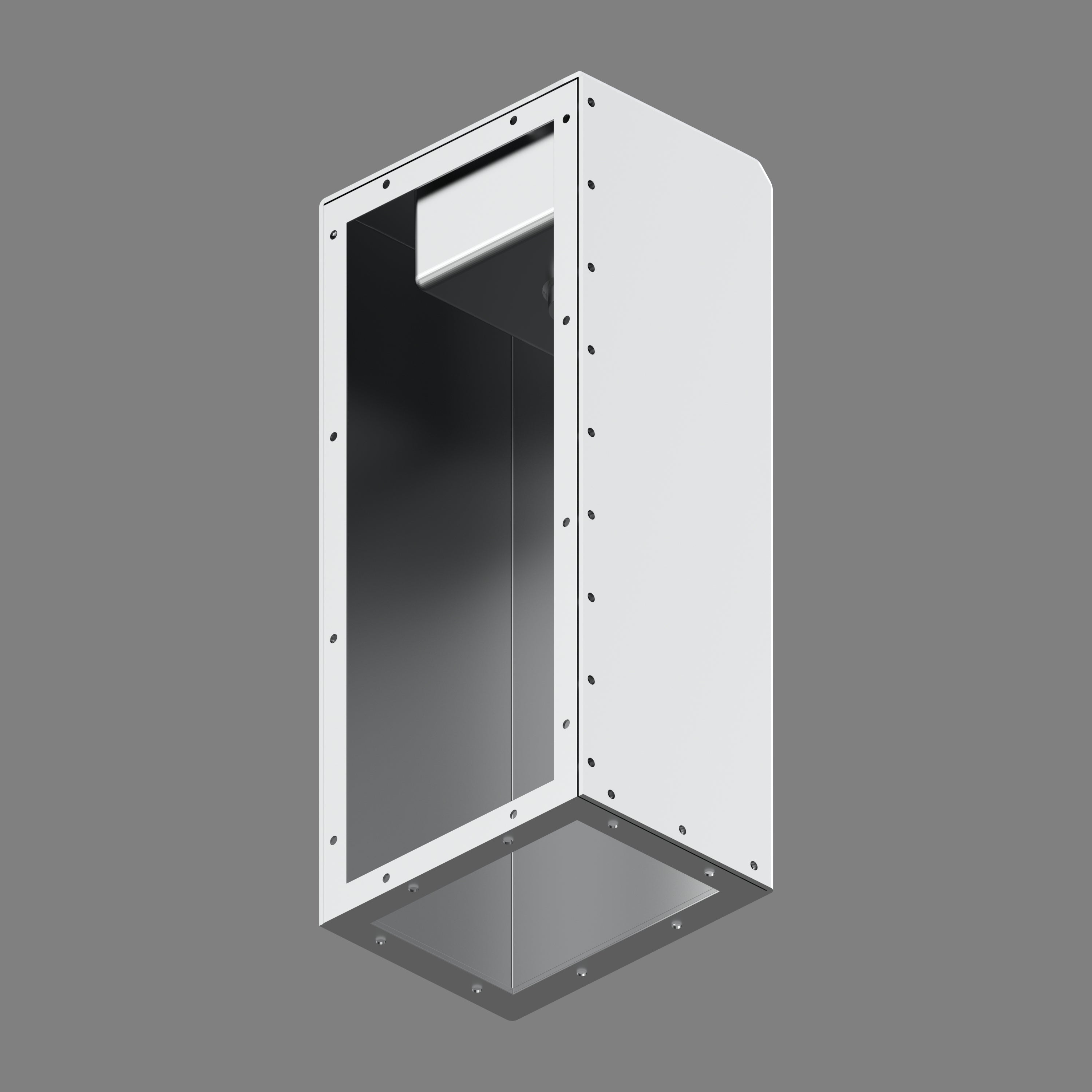 Robust stainless steel basin vanity bowl angled view